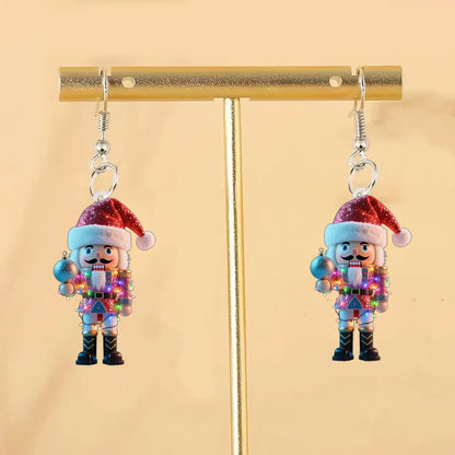 Christmas Nutcracker With Santa Hats Earrings