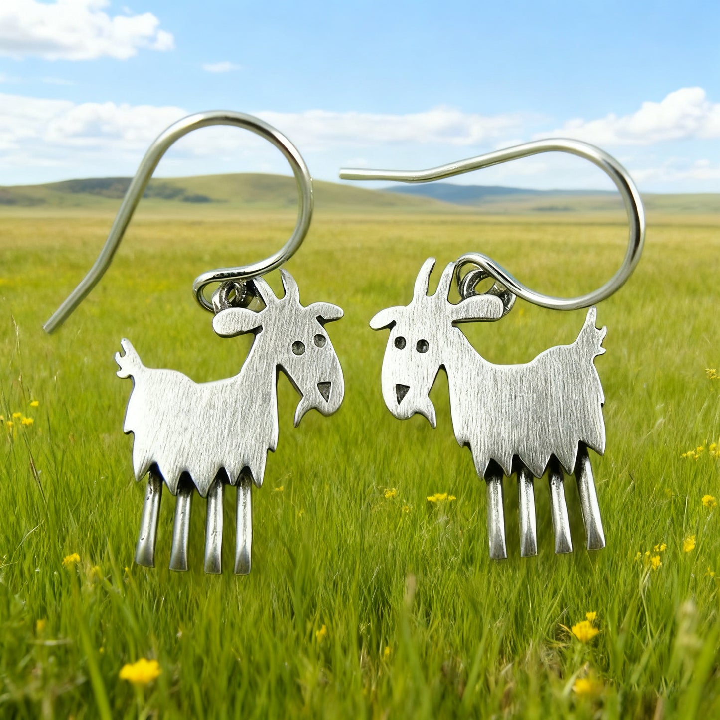 Vintage Goat Earrings