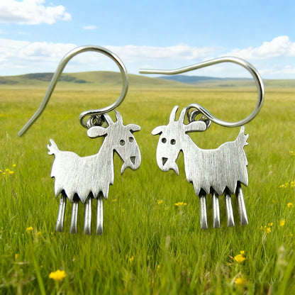 Vintage Goat Earrings