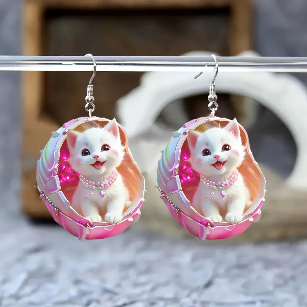 Cute Cartoon Cat Earrings