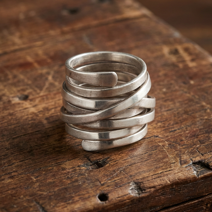 Sterling Silver Wrap Statement Ring