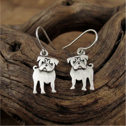Vintage Pug Earrings