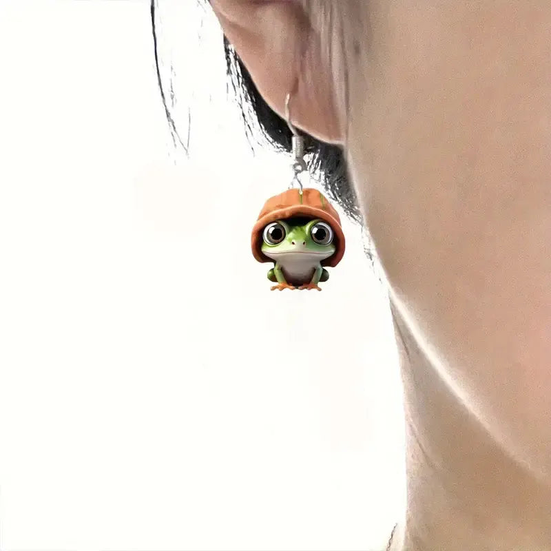 Christmas Frog Earrings
