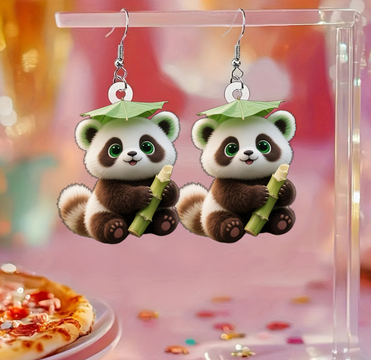 Christmas Panda Earrings