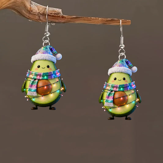 Christmas Cute Avocado Earrings