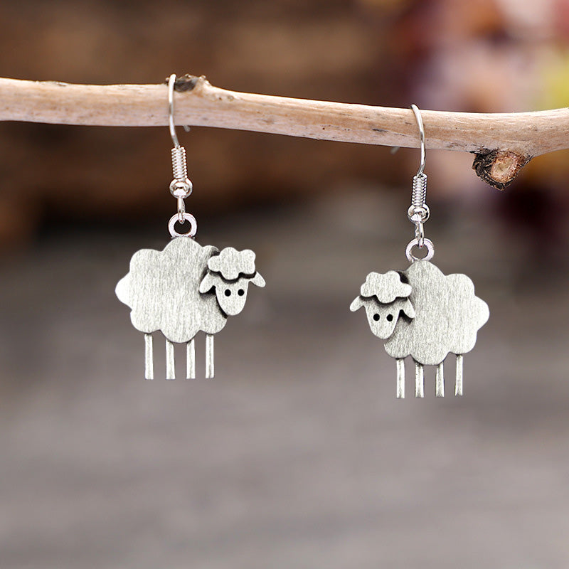 Vintage Sheep Earrings