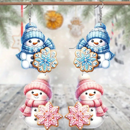 Christmas Snowman Earrings