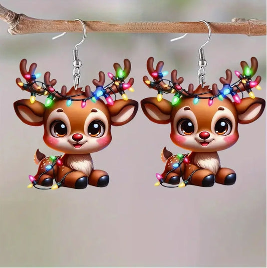 Christmas Cute Elk Earrings