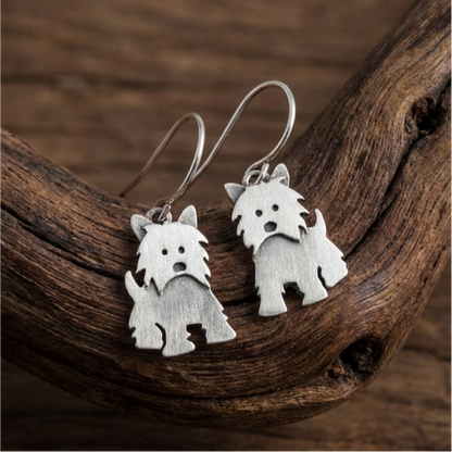 Vintage Westie Earrings