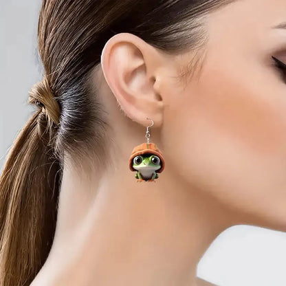 Christmas Frog Earrings