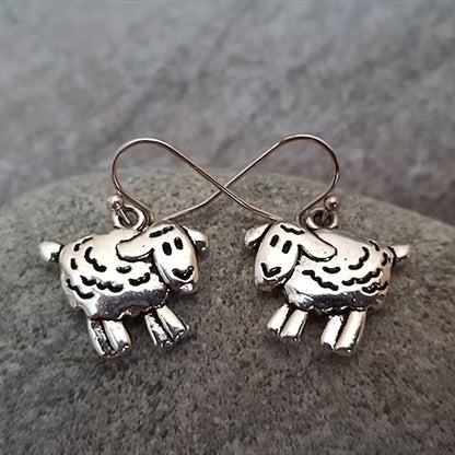 Vintage Sheep-shaped Pendant Earrings