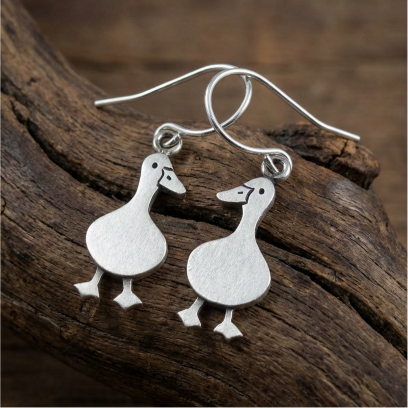 Vintage Duck Earrings