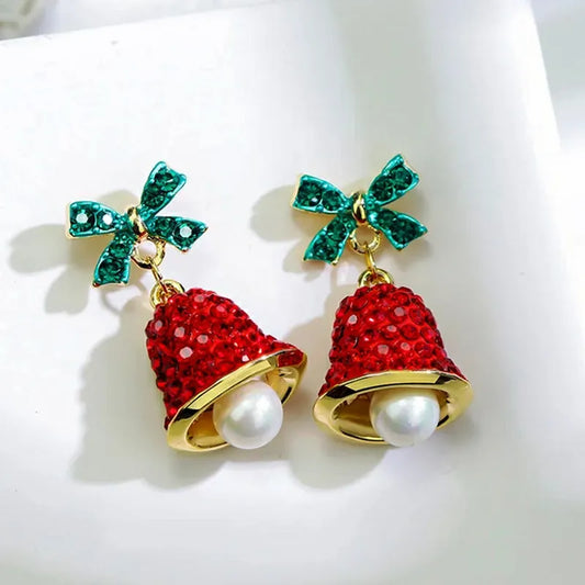 Red Wind Chime Earrings