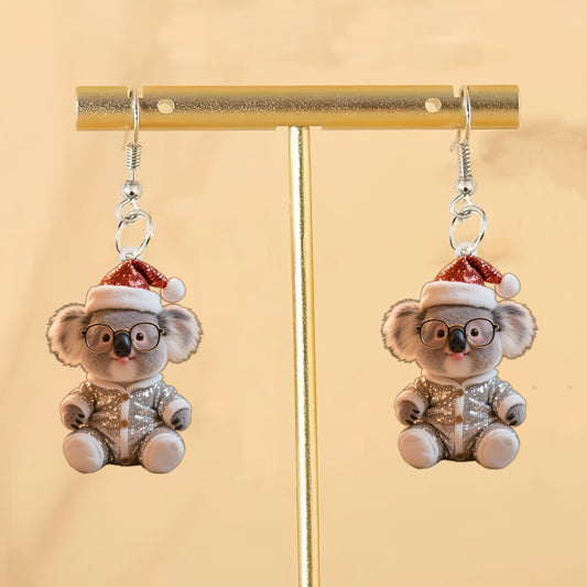 Christmas Cute Koala Earrings