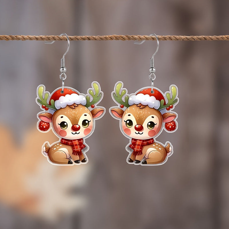 Christmas AcrylicDeer Earrings