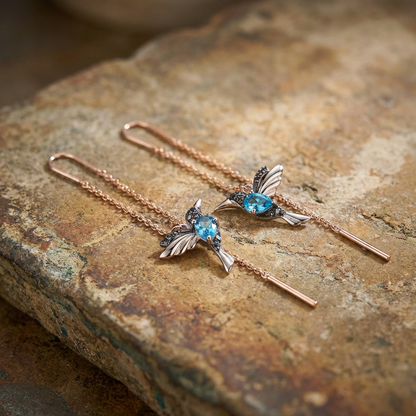 Mixed Zirconium Bird Earrings