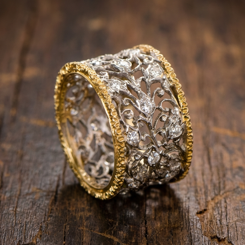 Vintage Zirconia Ivy Ring