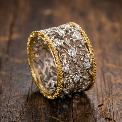 Vintage Zirconia Ivy Ring