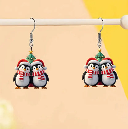 Christmas Twins Penguin Earrings