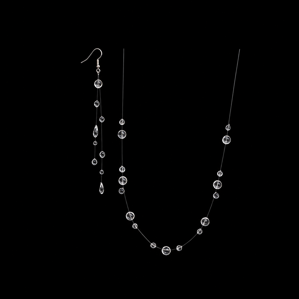 The Morning Dewdrops of Style Necklace Set – Pearl & Crystal Bridal Jewelry Set