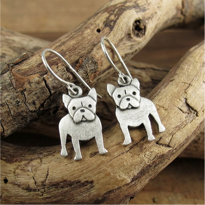 Vintage French bulldog Earrings