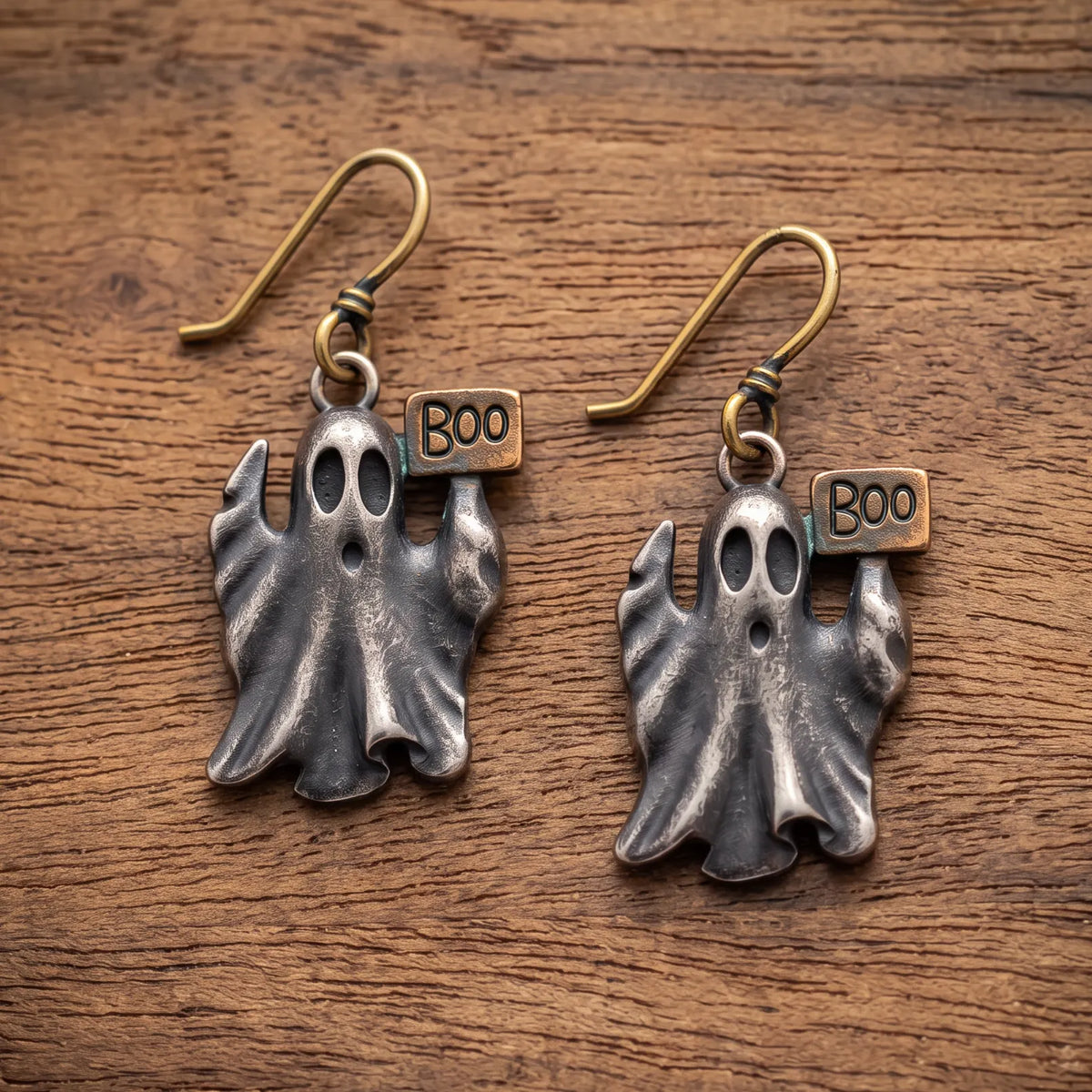Vintage Ghost BOO Halloween Dangle Earrings