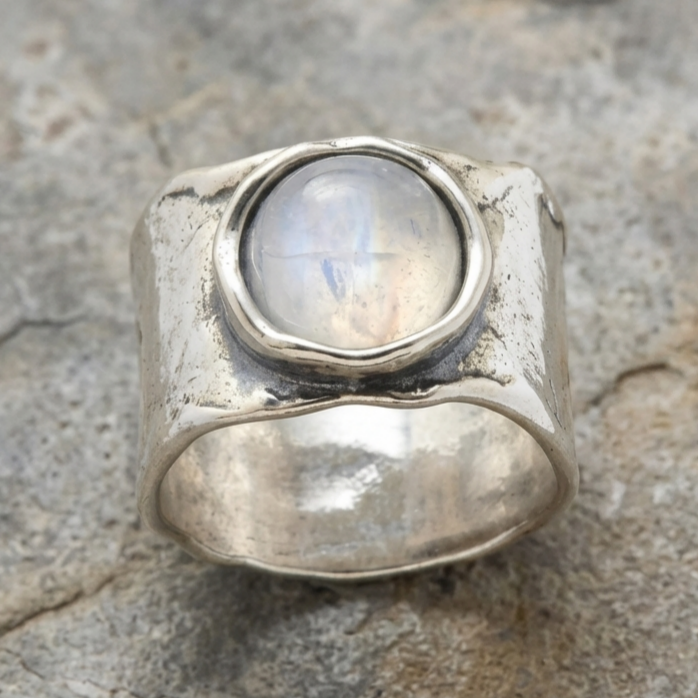 Moonstone Boho Ring