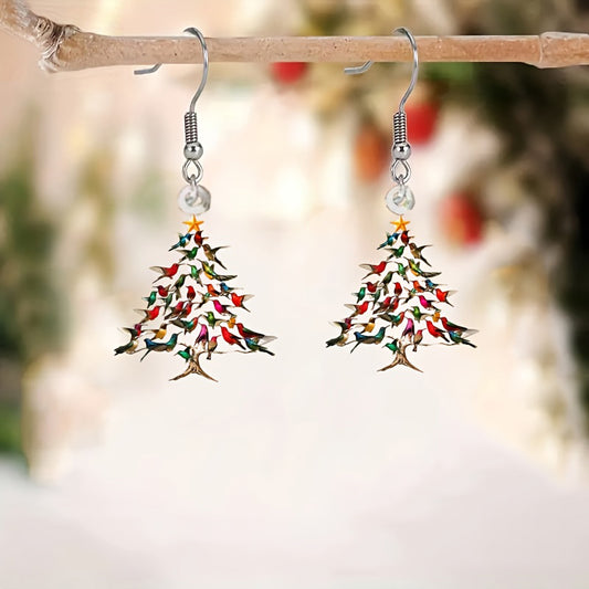 Christmas Bird Earrings