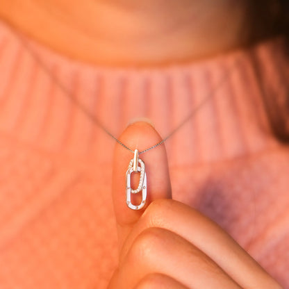 For Daughter-in-Law - S925 We Are Forever Linked Together Interlocking Circle Necklace