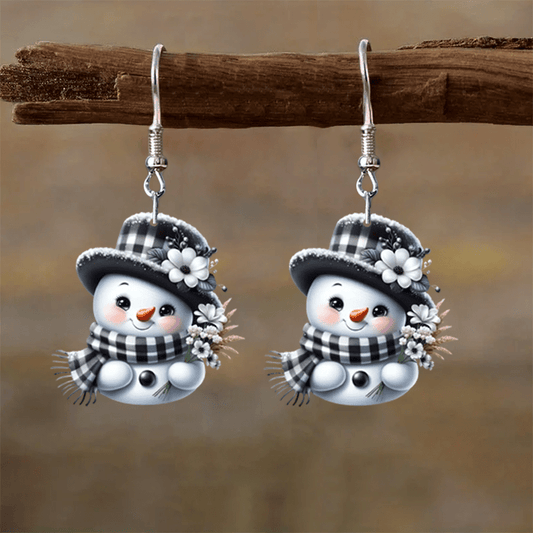 Christmas Snowman Earrings