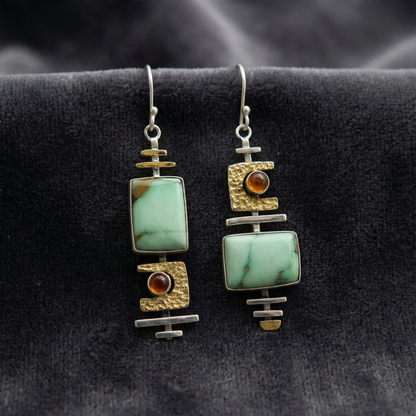 Boho Vintage Geometric Drop Hook Earrings