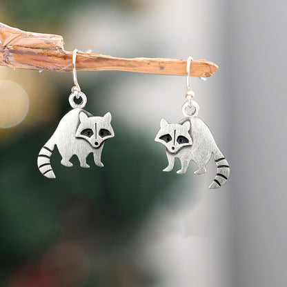 Vintage Raccoon Earrings