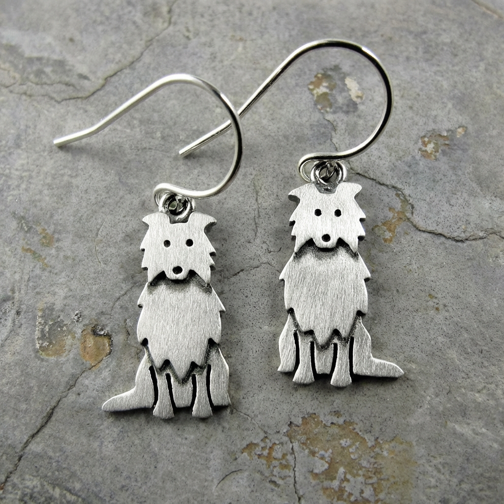 Tiny Collie Earrings