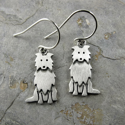 Tiny Collie Earrings