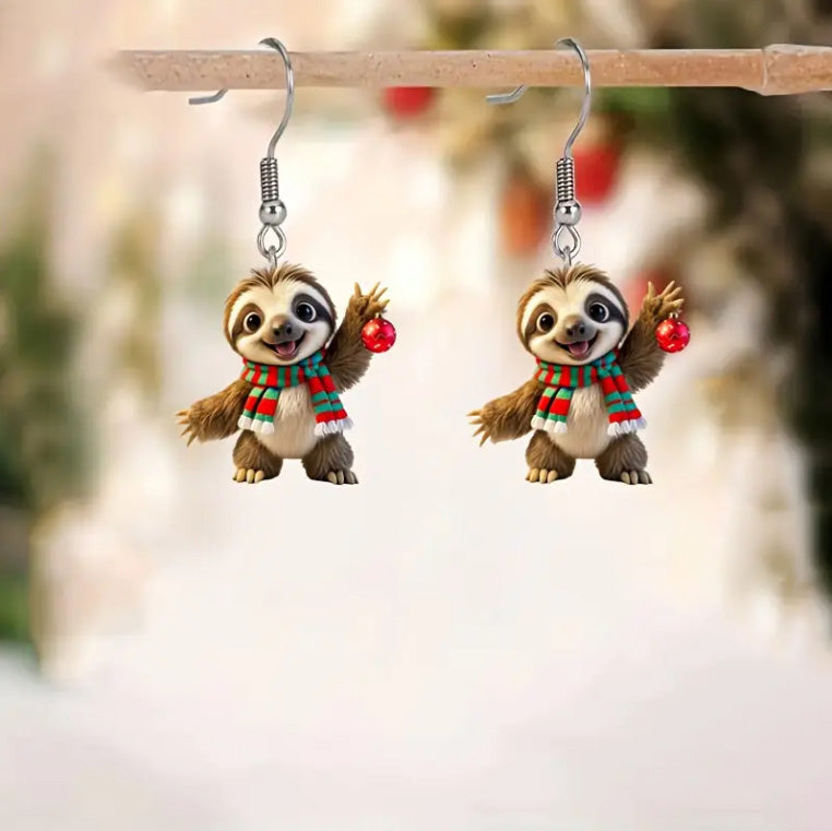 Christmas Tree Lazy Earrings