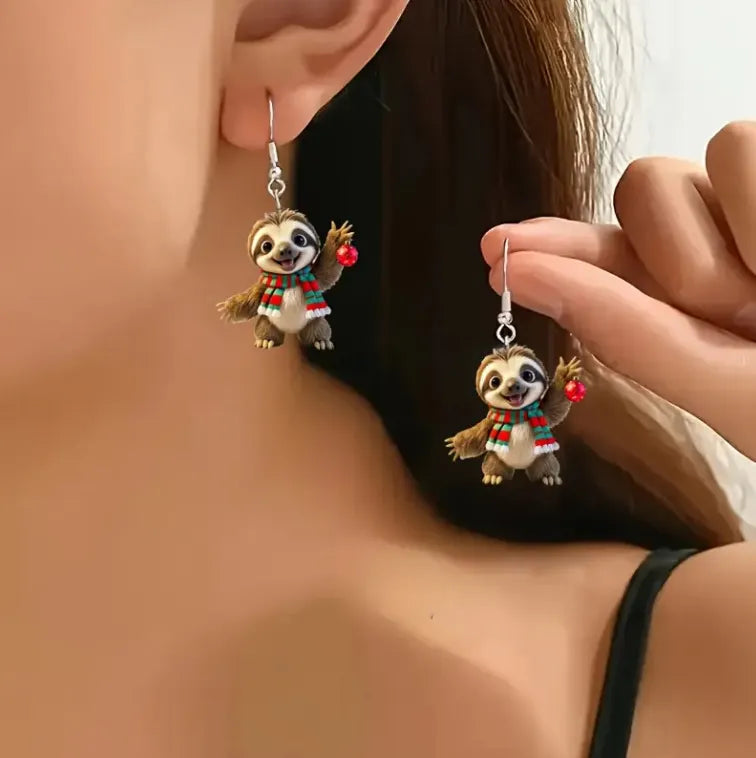 Christmas Tree Lazy Earrings