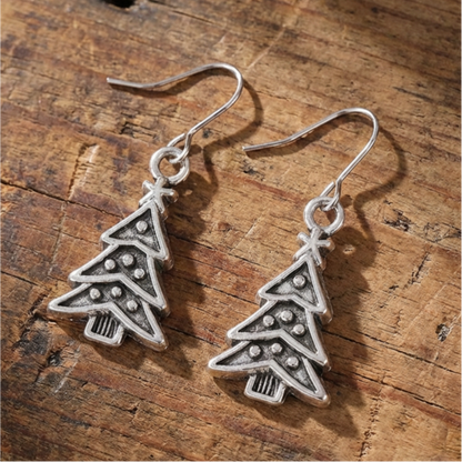 Vintage Christmas Texture Earrings