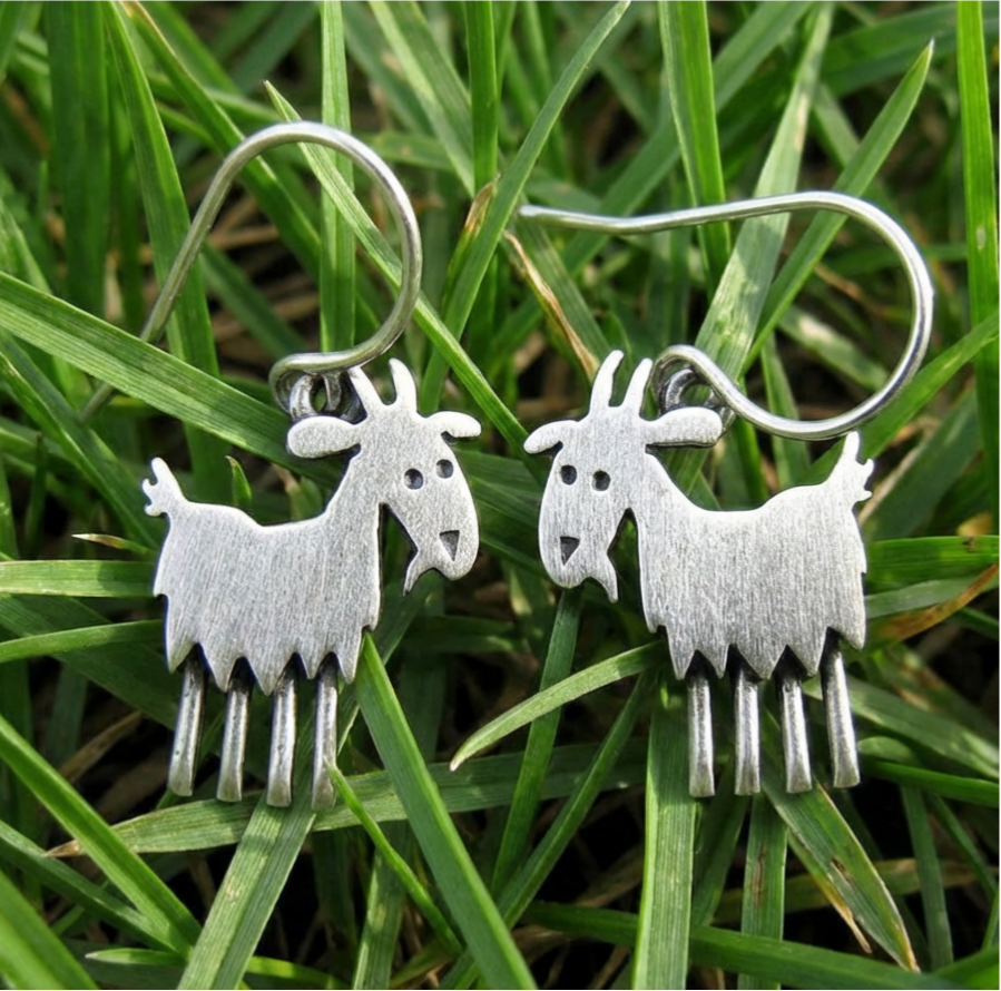 Vintage Goat Earrings
