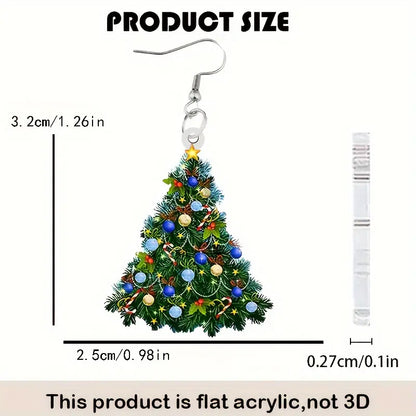 Colorful Christmas Tree Earrings