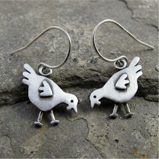 Vintage Chicken Earrings