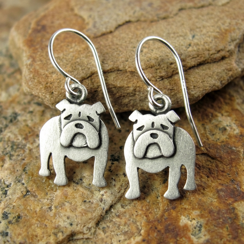 Vintage English Bulldog Earrings