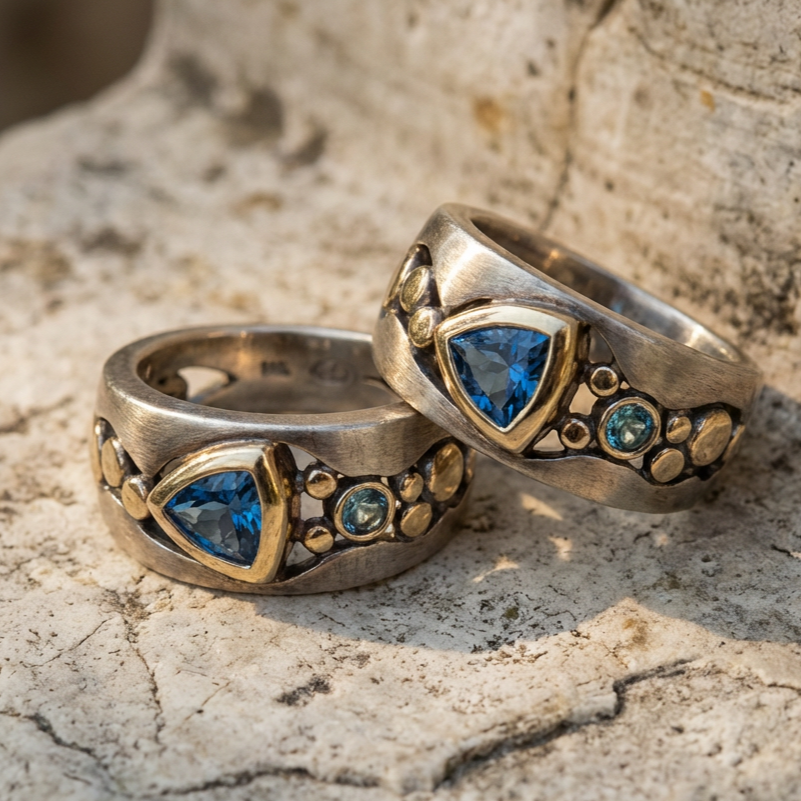 Vintage Blue Crystal Ring