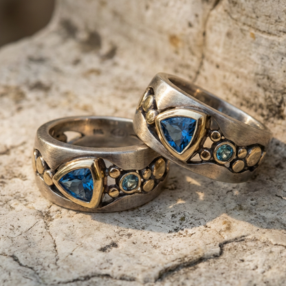 Vintage Blue Crystal Ring