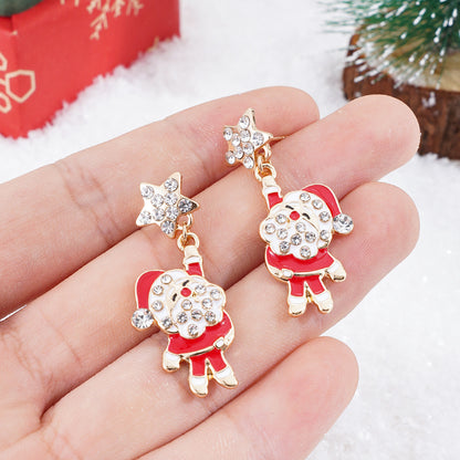 Santa Claus Irregular Earrings
