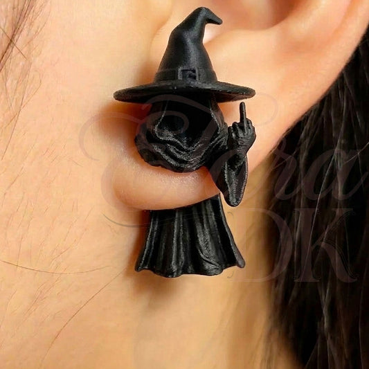 Halloween Witch Middle Finger Earring