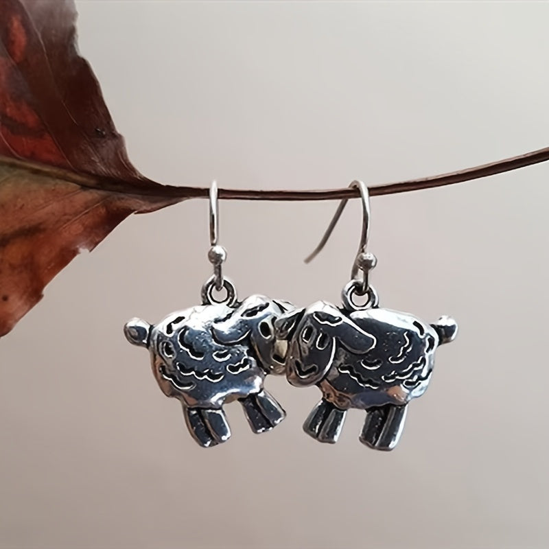 Vintage Sheep-shaped Pendant Earrings