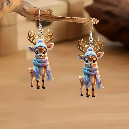 Cute Deer Charm Earrings
