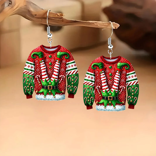 Acrylic Sweater Earrings Earrings