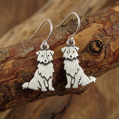 Tiny Australian Shepherd Earrings