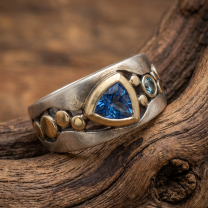Vintage Blue Crystal Ring